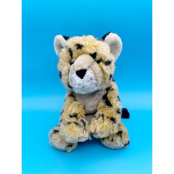 Cheetah Cub 10" Realistic Stuffed Plush Leopard Spots Jungle Big Cat Soft Toy - Picture 1 of 7